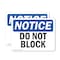 Signmission Do Not Block, 10 in W x Rectangle, Vinyl Decal OS-2PACK-NS-D-710-L-11083 - alternate 1